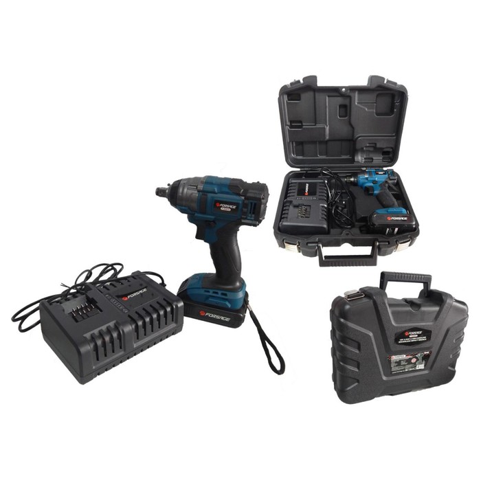 Гайковерт аккум. Forsage F-03010, ударный, 1/2", 18V, 2.0 AH, 0-2600 об/мин, 250 Нм, кейс