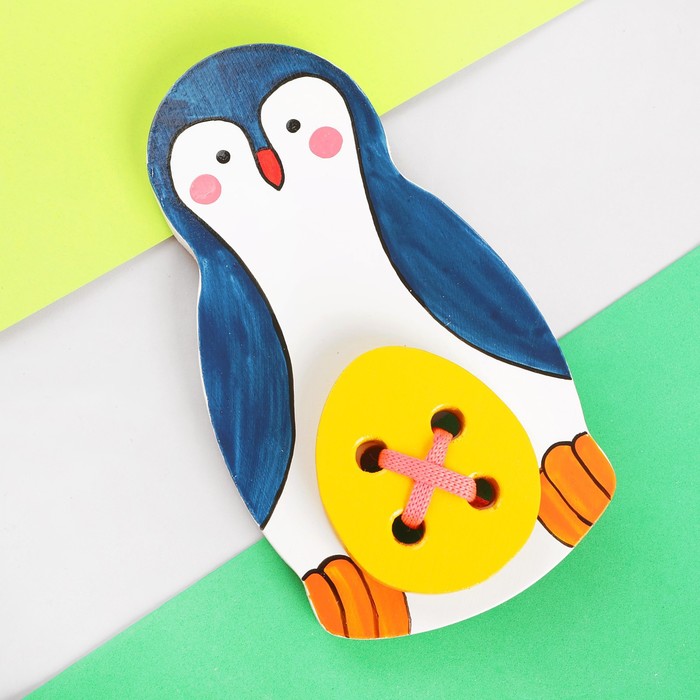 Шнуровка "Пингвин с яйцом "