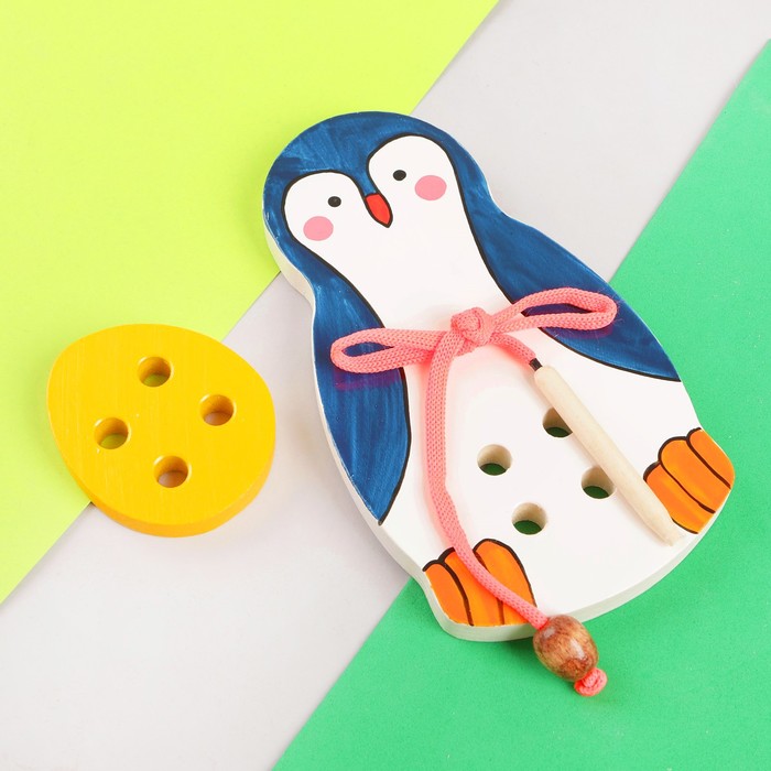 Шнуровка "Пингвин с яйцом "