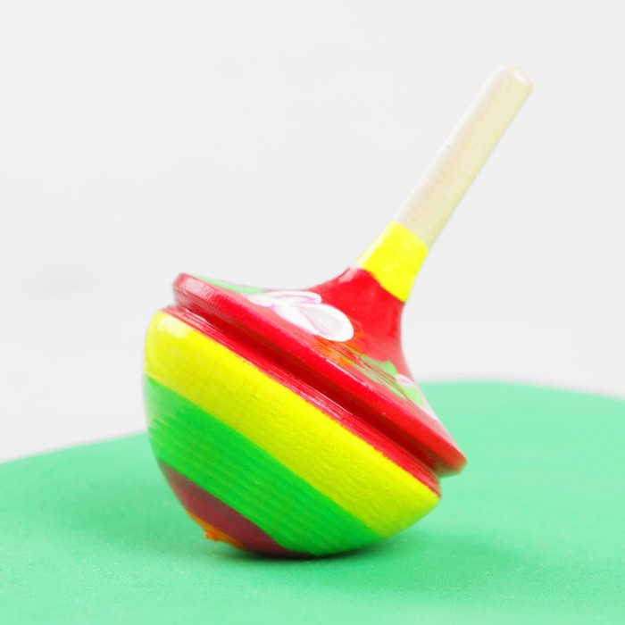 Каталка-волчок, с росписью, круглый