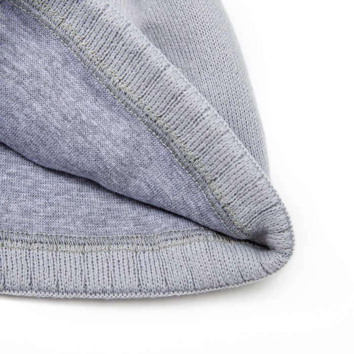 Шапка для мальчика, размер 52-54 см, цвет светло-серый
