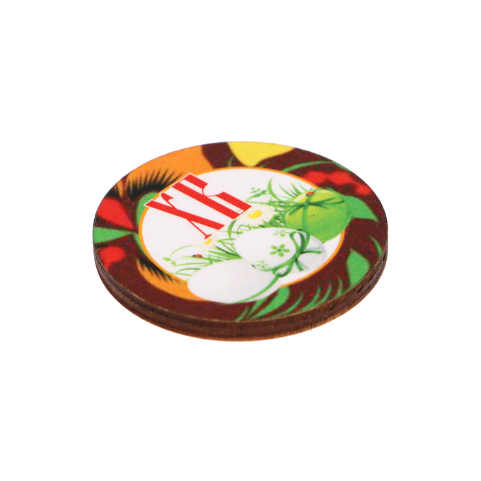 Магнит "ХВ" ромашки, яйца, ассорти, 40 мм