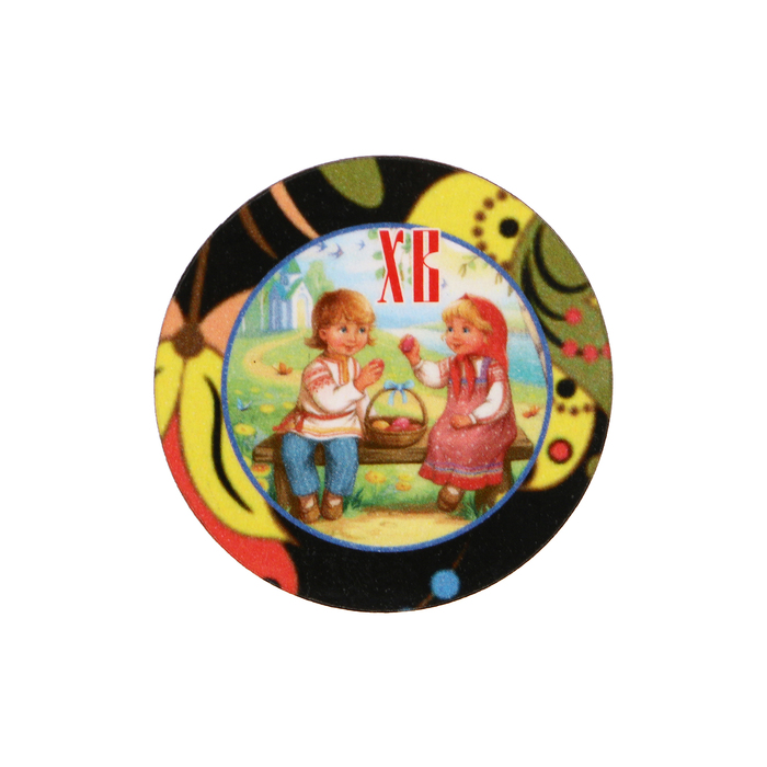 Магнит "ХВ" кролик, бабочки, узоры; ассорти, 40 мм