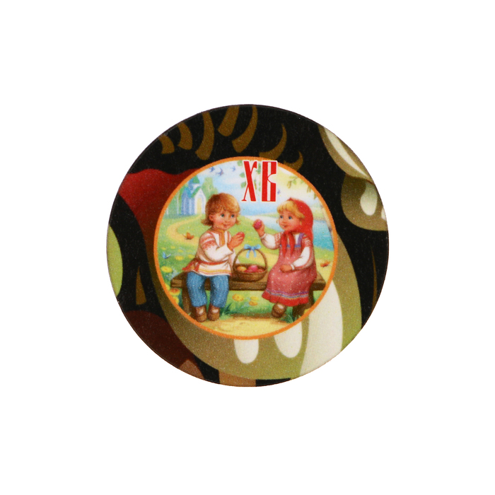 Магнит "ХВ" детки, роспись; ассорти, 40 мм