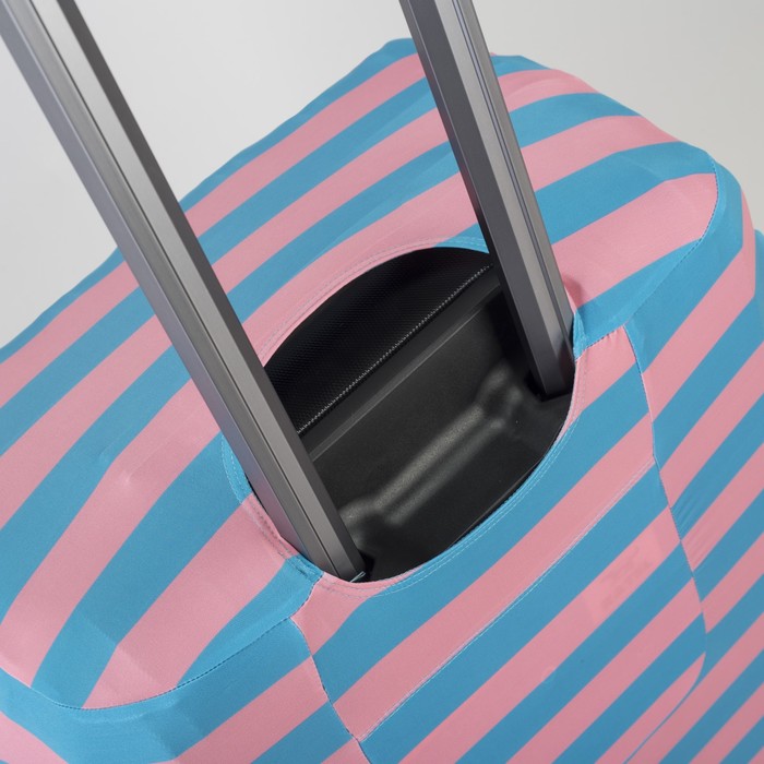 Чехол для чемодана 20", цвет голубой/розовый