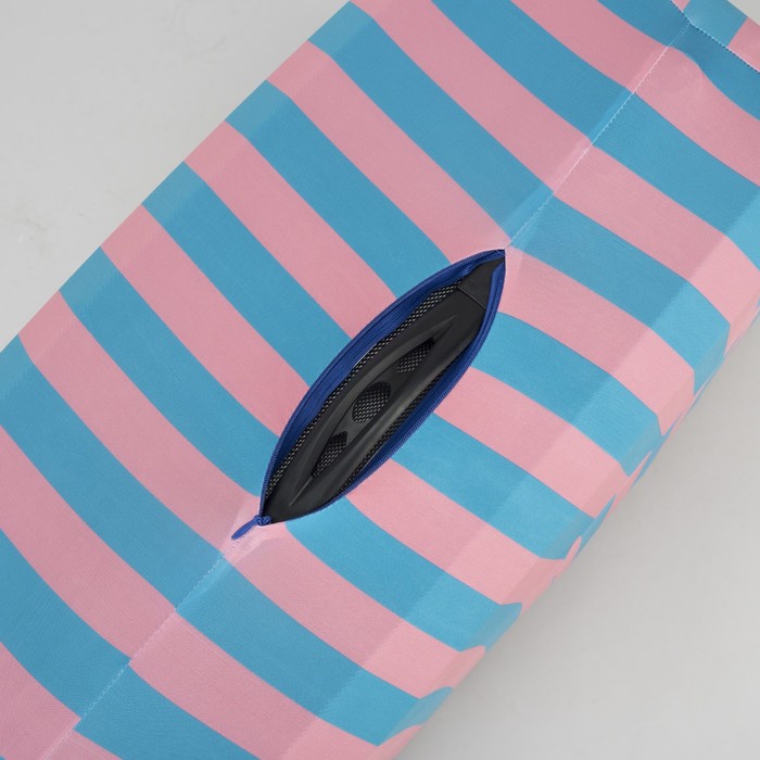 Чехол для чемодана 20", цвет голубой/розовый