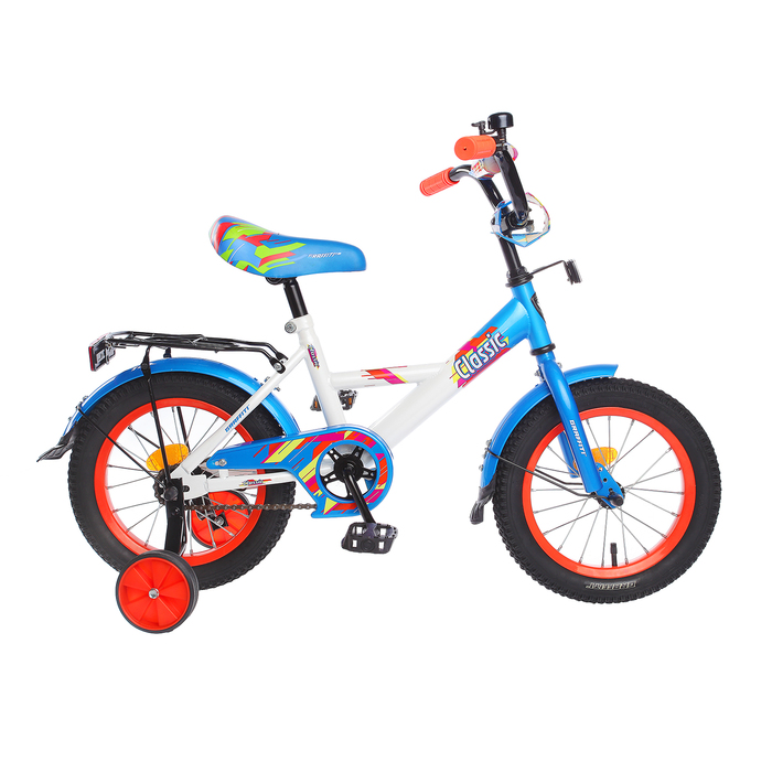 Велосипед 14" Graffiti Classic RUS, цвет белый/светло-синий