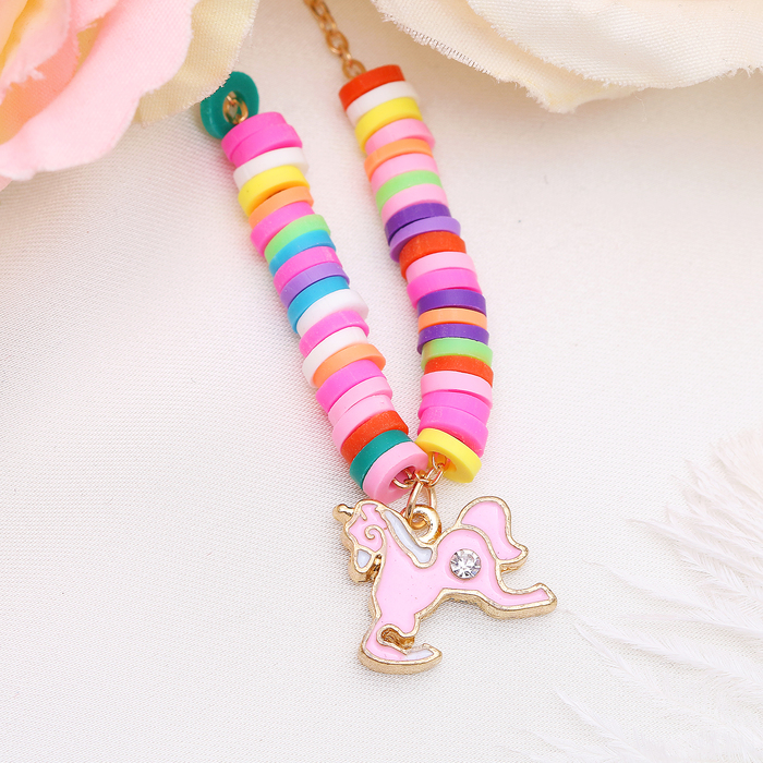 Кулон детский "Выбражулька", лошадка, цветной в золоте