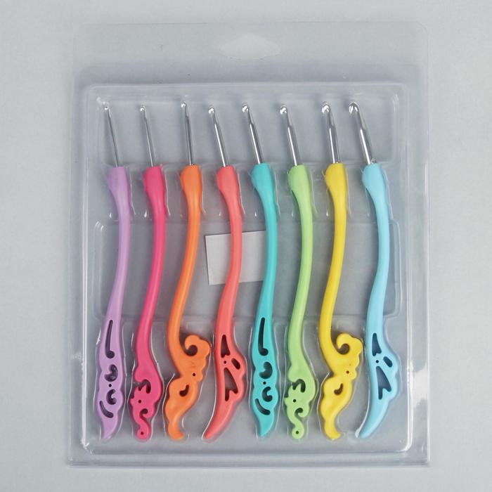 Набор крючков для вязания, d=2,5-6мм, 20см, 8шт.