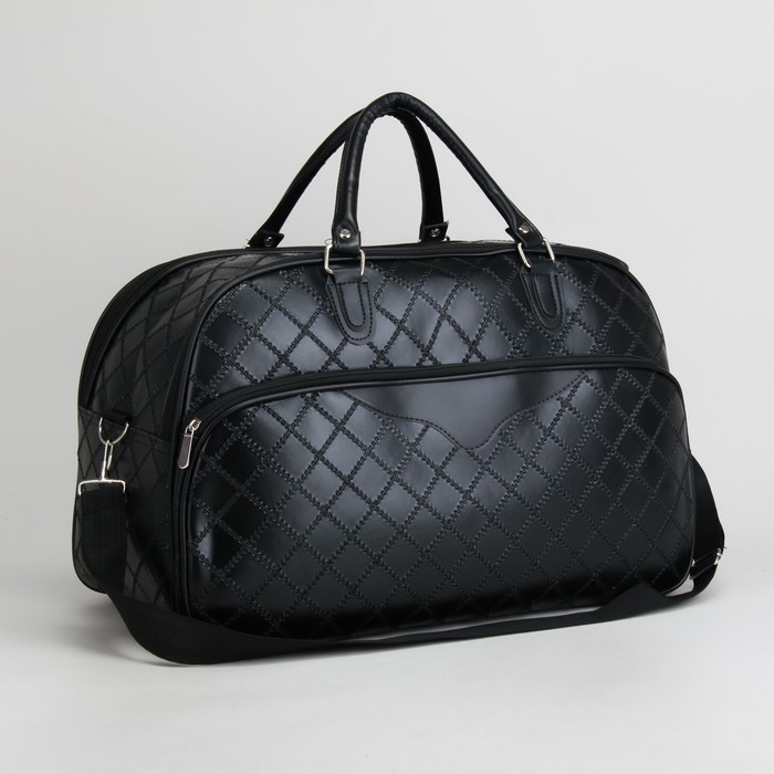 Сумка дорожная «Классика», отдел на молнии, наружный карман, ручки, цвет чёрный