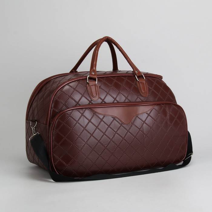 Сумка дорожная «Классика», отдел на молнии, наружный карман, ручки, цвет коричневый