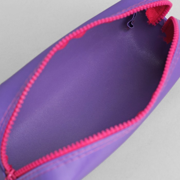 Косметичка-футляр, отдел на молнии, цвет сиреневый/розовый