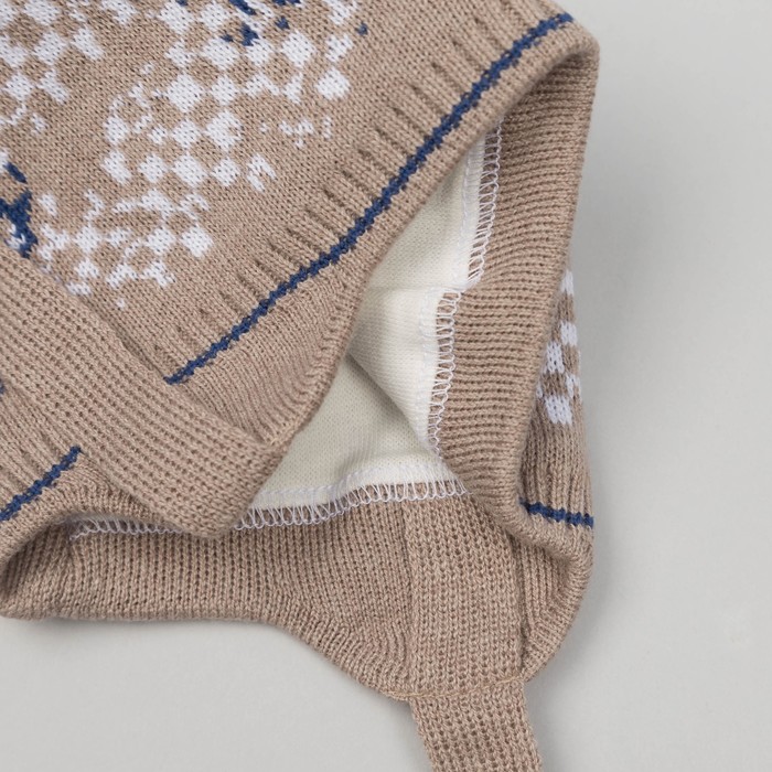 Шапка для мальчика, размер 40-42 см, цвет коричневый 2855