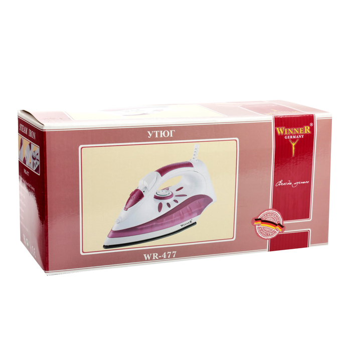 Утюг Winner WR-477, 2000 Вт, распыление, отпаривание, паровой удар, самоочистка,