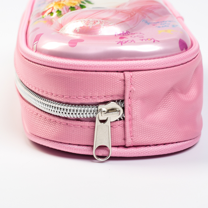 Пенал-футляр школьный на молнии 2отделения МИКС Принцессса