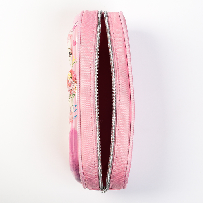 Пенал-футляр школьный на молнии 2отделения МИКС Принцессса