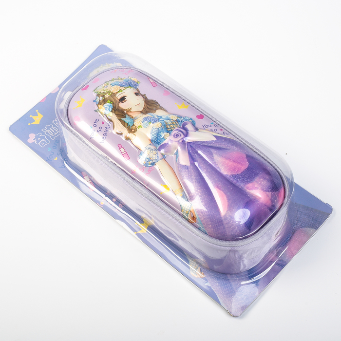 Пенал-футляр школьный на молнии 2отделения МИКС Принцессса