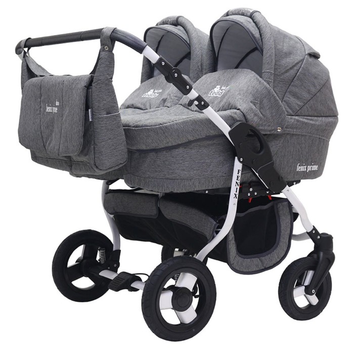 Коляска для двойни FENIX DUO PRIME (BartPlast) 02 черный джинс