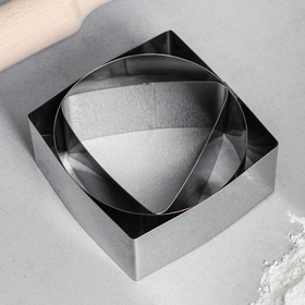Набор форм для выпечки и выкладки "Квадрат, круг, треугольник", 10х10х5 см, 3 шт от Сима-ленд