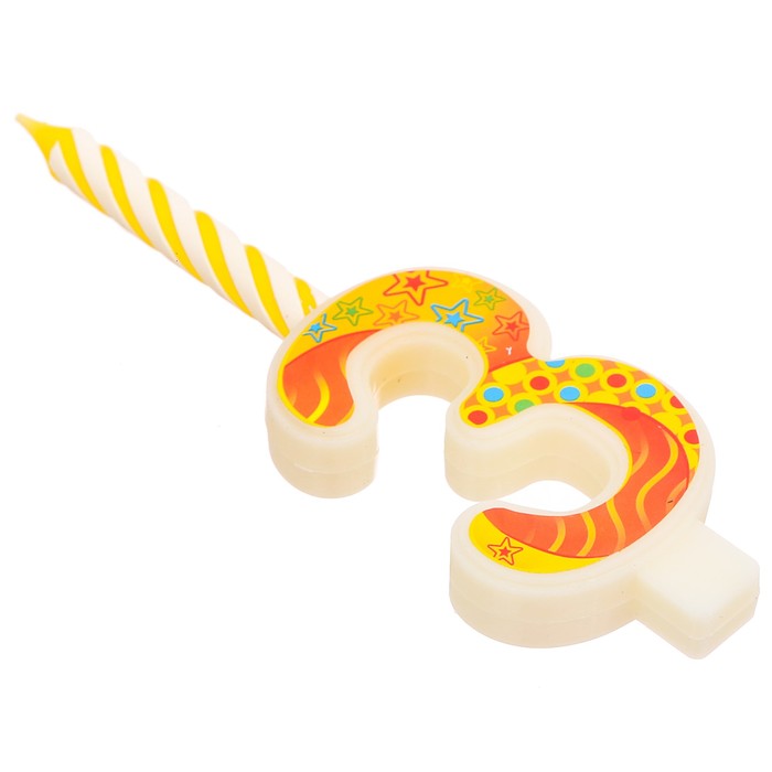 Свеча цифра "3"