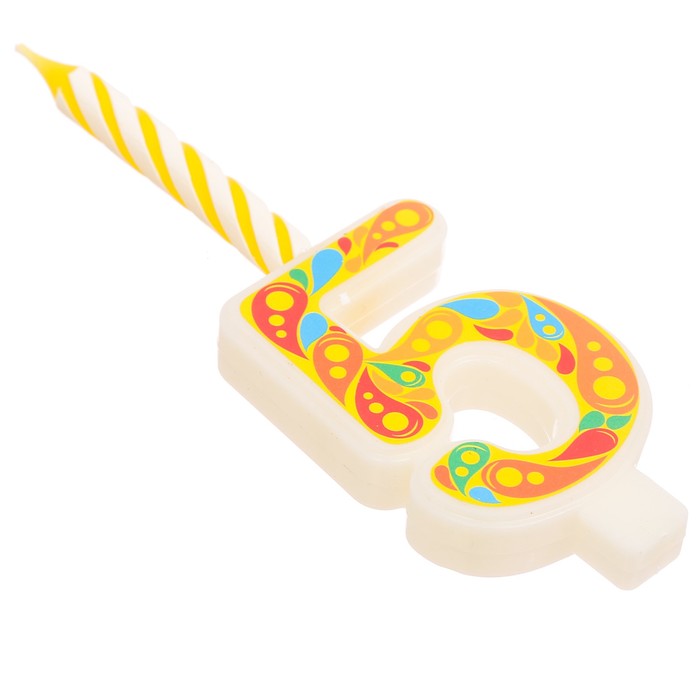 Свеча цифра "5"