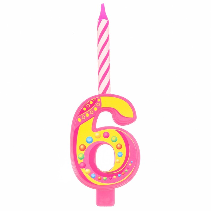 Свеча цифра "6"