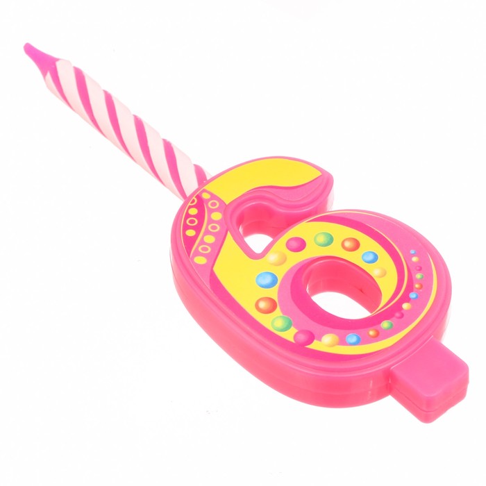 Свеча цифра "6"