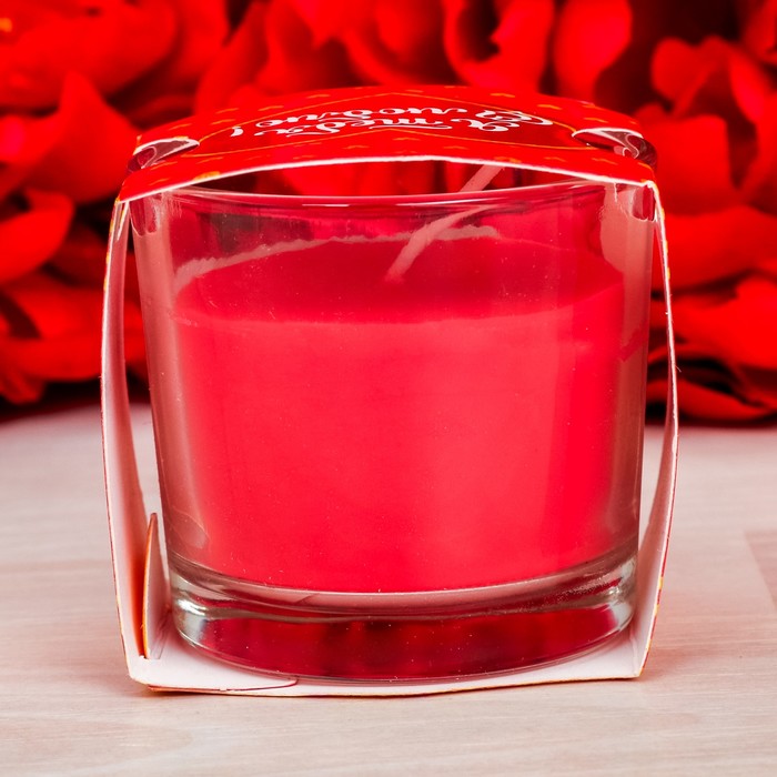 Свеча арома в стакане "Я люблю тебя"