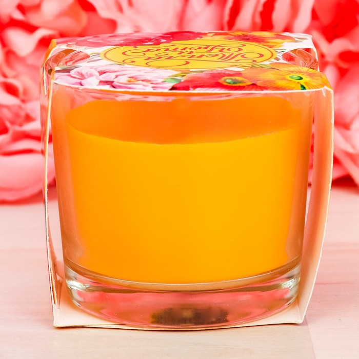 Свеча арома в стакане "Тепла и уюта"