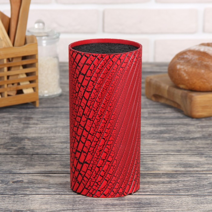 Подставка под ножи "Красный протектор", с наполнителем