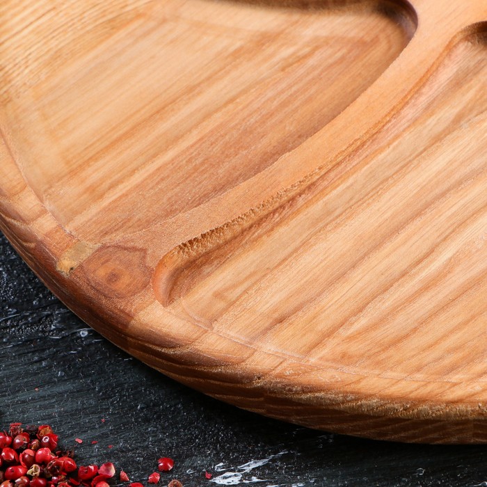 Тарелка для сладостей и орешков, массив ясеня, 30 см
