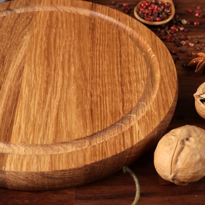 Тарелка для закусок "Октоберфест", массив ясеня, 20 см