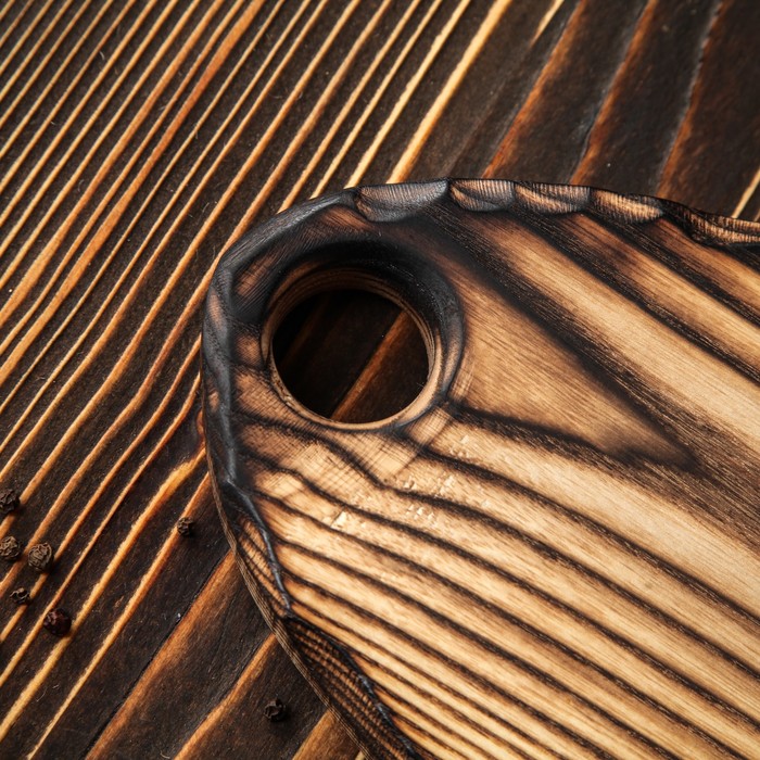 Доска авторская для подачи "Сёрф", массив ясеня, 35х17 см