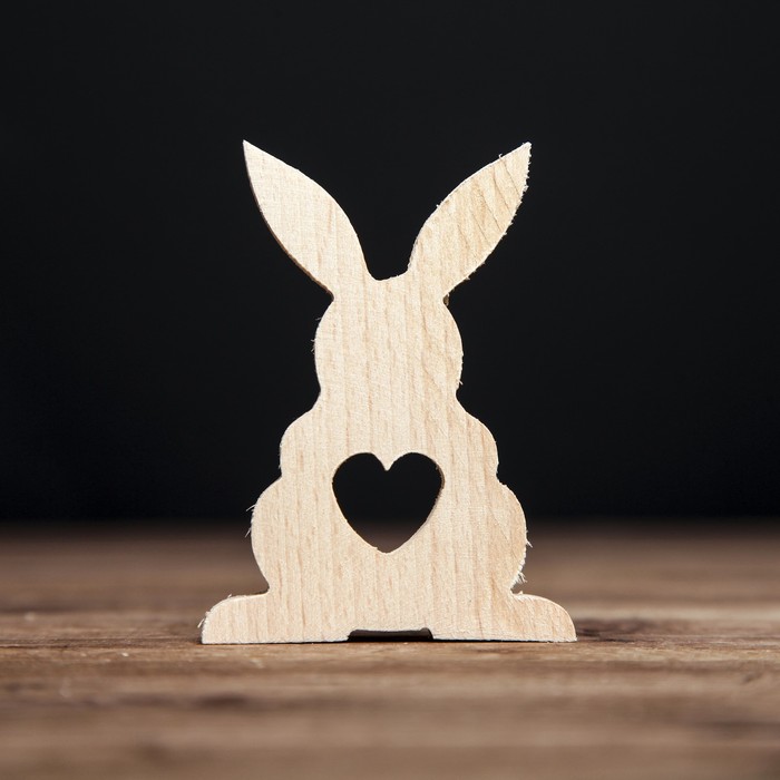 Заготовка для творчества "Зайчик с сердцем"