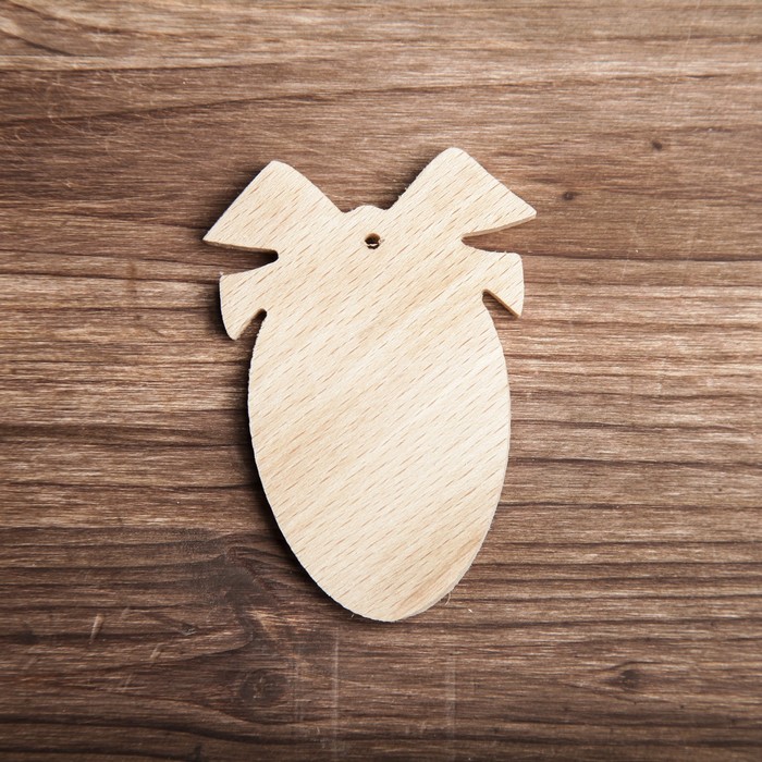 Заготовка для творчества "Яйцо с бантом"