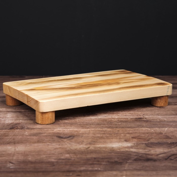Подставка для суши, обожжённая, массив сосны, 30 х 21 см