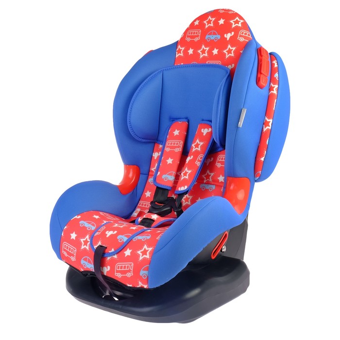 Автокресло Round Isofix, группа 1-2, цвет красный/синий «Джинс»