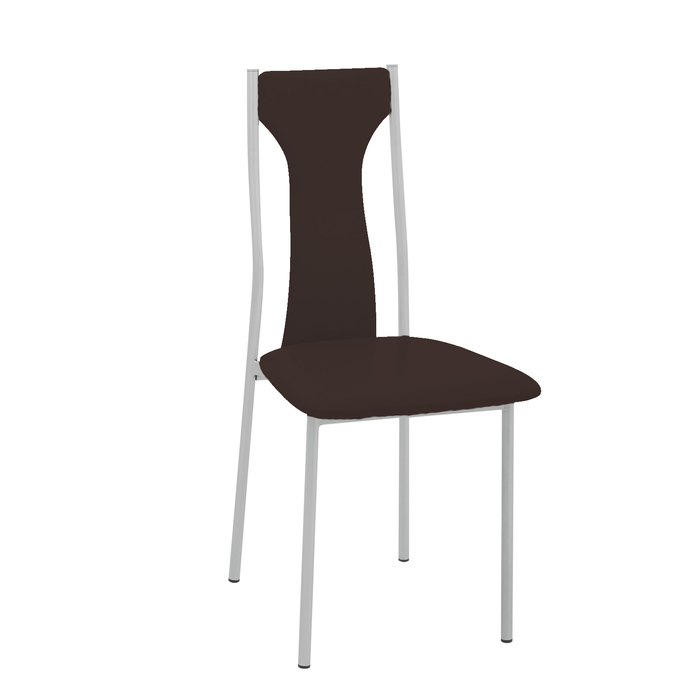 Стул СИ46 96х42х42, цвет металлик, темно-коричневый