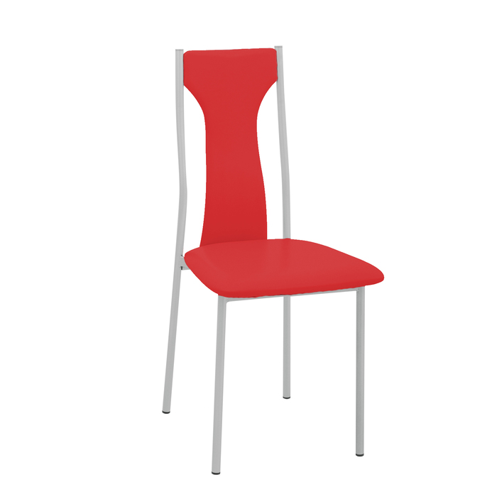 Стул СИ46 96х42х42, цвет металлик, красный