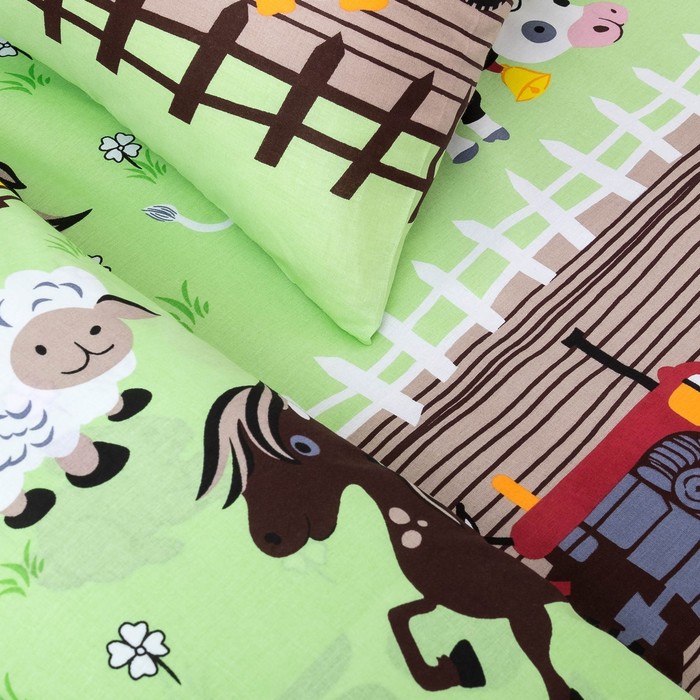 КПБ 1,5сп Ферма 16539 147х215см, 145х215см, 50х70см 1шт, бязь, 125 гм хл100%