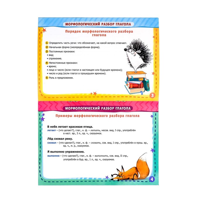 Книжка- шпаргалка по русскому языку "Морфологический разбор" 8 стр.