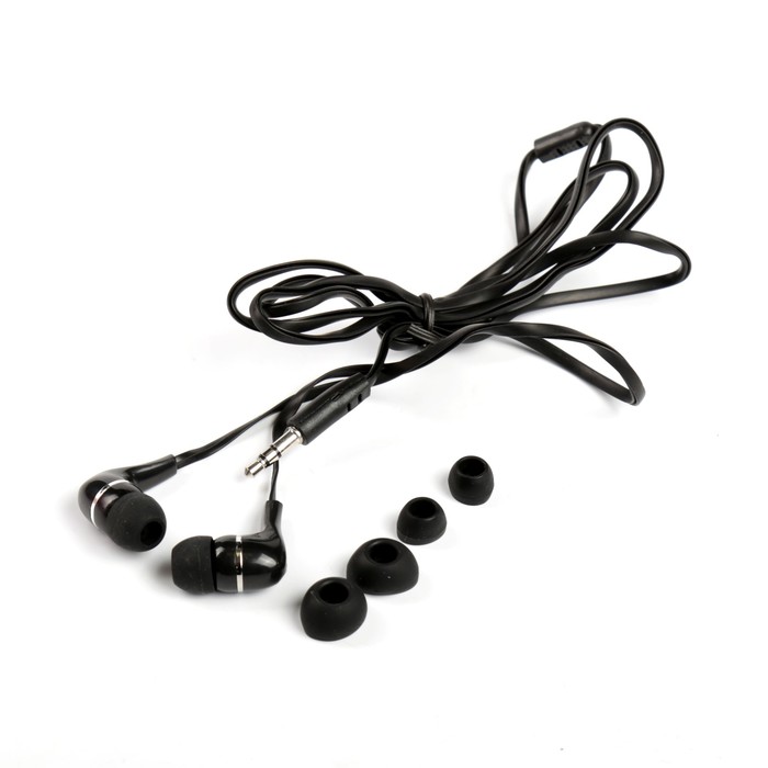 Наушники CODE, частота 20Hz, мощность 3 мВт, кабель 1.2 м, доп. амбушюры, черные