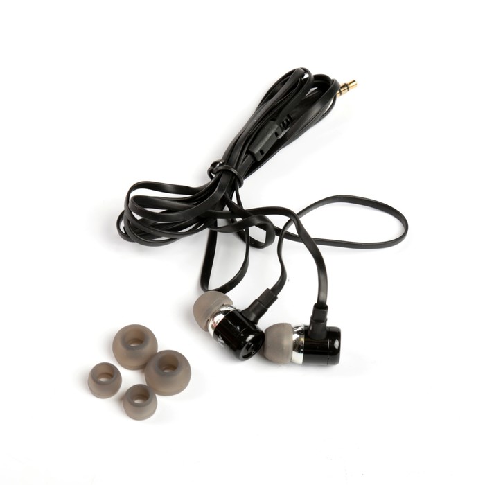 Наушники Akai, частота 20Hz, мощность 5 мВт, кабель 1.2 м, доп. амбушюры, черные