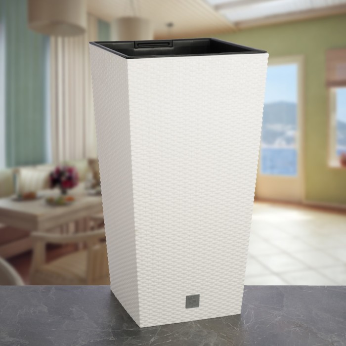 Кашпо 91,5 л "Рато. Сквайр" d=40 см, цвет белый