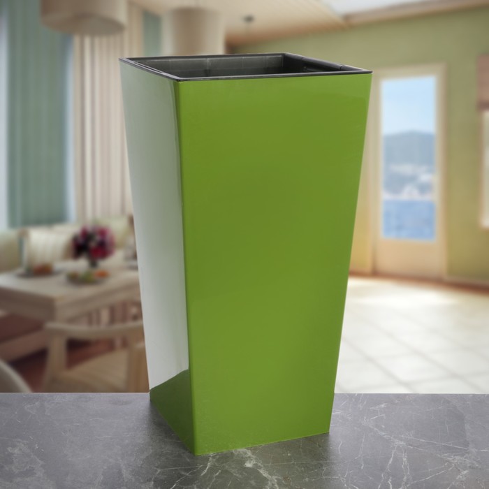 Кашпо 26,6 л "Урби. Durs" d=26,5 см, цвет зеленый