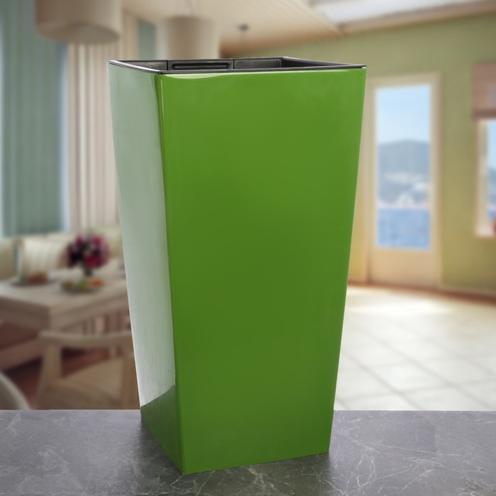 Кашпо 49 л "Урби. Durs" d=32,5 см, цвет зеленый