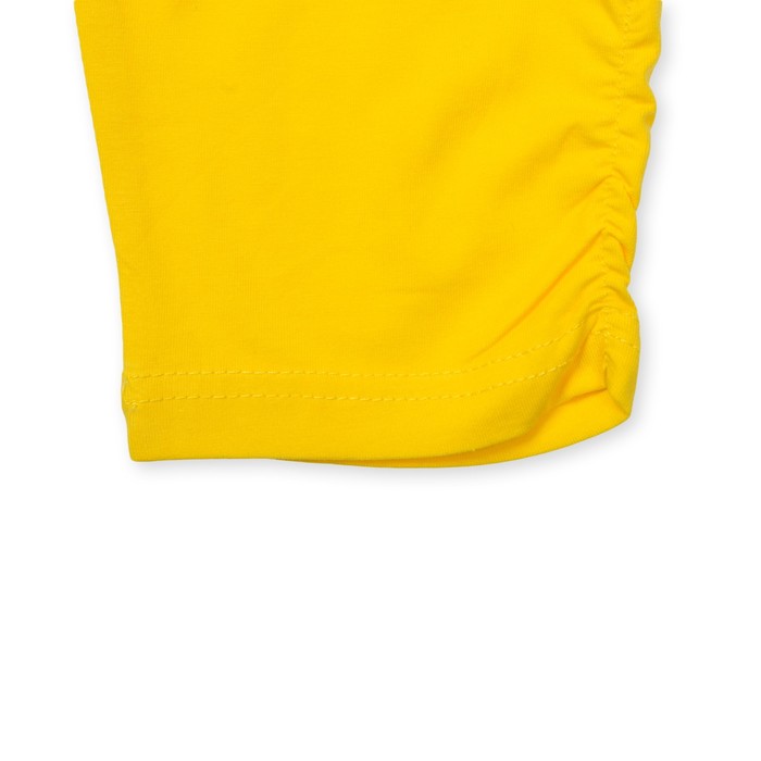 Комплект для девочки туника+брижди, рост 110 см, цвет молочный/желтый П-02/2-4