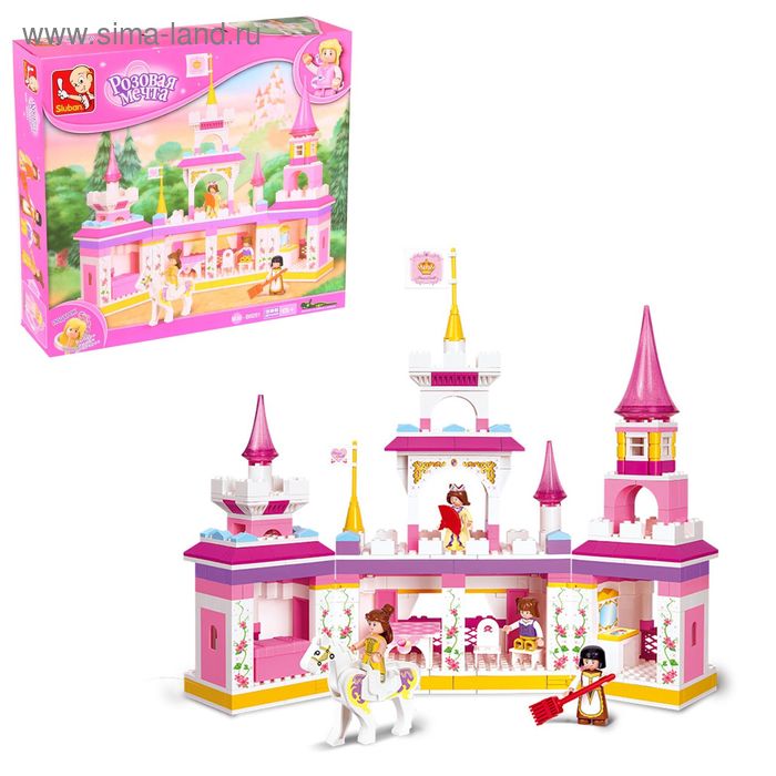 Конструктор «Розовая мечта: замок», 385 деталей конструктор розовая мечта домик 306 деталей