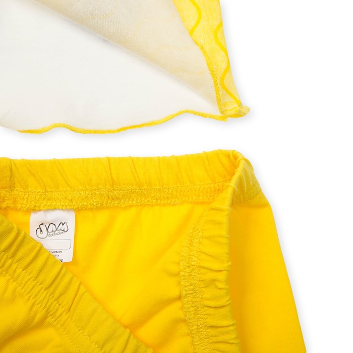 Комплект для девочки туника+брижди, рост 116 см, цвет молочный/желтый П-13/3