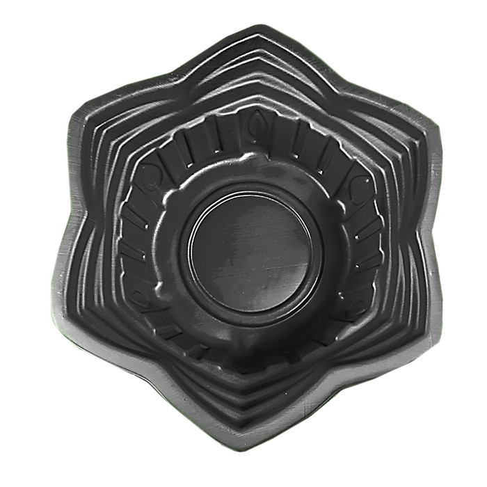 Клумба пластмассовая, 98 х 98 х 40 см, чёрная, «Звезда»